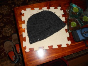 One blocked hat.