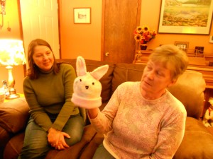 A bunny wabbit hat.