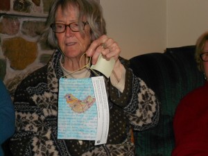 Marylane opened a prayer flag.